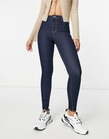 TOPSHOP Topshop recycled cotton blend Joni jeans in indigo