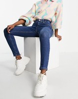 TOPSHOP Topshop jamie recycled cotton blend jean in rich blue