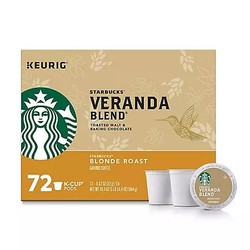 STARBUCKS 星巴克 Starbucks 咖啡胶囊 Blonde Roast K-Cups (72 ct.)