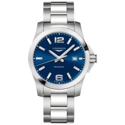 longines浪琴mensswissconqueststainlesssteelbraceletwatch41mm8