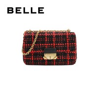 BeLLE 百丽 箱包商场同款小香风时尚链条单肩包X5683BX1 红色 F