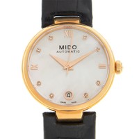 MIDO 美度 Mido Baroncelli Automatic Diamond White Mother of Pearl Dial Ladies Watch M022.207.36.116.10