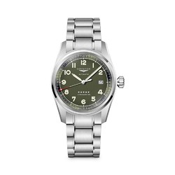 LONGINES 浪琴 Spirit Green Stainless Steel Watch, 40mm