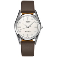 LONGINES 浪琴 Women's Swiss Automatic Heritage Classic Brown Leather Strap Watch 38mm