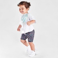 NIKE 耐克 Infant Girls' Nike Swoosh Sprinkles Bike Shorts Set