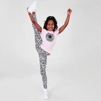 NIKE 耐克 Girls' Little Kids' Converse Leopard T-Shirt and Legging Set