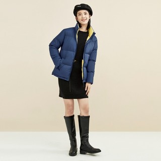 GIORDANO 佐丹奴 云朵轻盈系列 女士立领羽绒服 05371706 蓝色 S