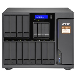 QNAP 威联通 TS-1635AX-8G十六盘位nas网络存器云盘云存储四核处理器（含硬盘10T*12=120T）