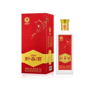 guizhouguijiu贵州贵酒1983黔春酒红53vol酱香型白酒480ml单瓶装