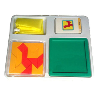 小乖蛋创新图型B斜板三角60题儿童益智IQ思维七巧板桌面游戏玩具 创新图型B斜板三角8816