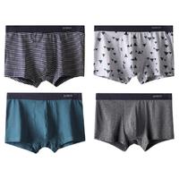 ROMON 罗蒙 男士平角内裤套装 NK9031 经典款 4条装 混色 L