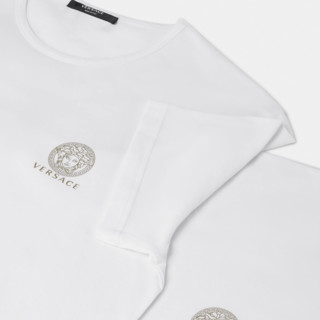 VERSACE 范思哲 男士圆领短袖T恤套装 AU10193-A232741 2件装(黑色+白色) 3