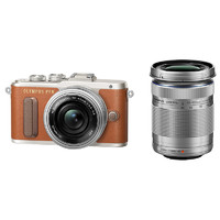 OLYMPUS 奥林巴斯 E-PL8 M4/3画幅 微单相机 棕色 14-42mm F3.5 变焦镜头+40-150mm F4.0 R 长焦变焦镜头 双头套机