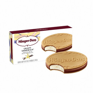 Häagen·Dazs 哈根达斯 脆皮三明治冰淇淋 香草牛奶巧克力口味 68g