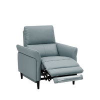 KUKa 顾家家居 A027 电动功能沙发 单人位 海冰蓝 皮感科技布款