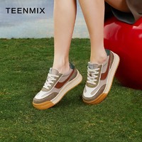 PLUS会员：TEENMIX 天美意 女士拼色休闲运动鞋 BC411AM2