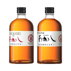 AKASHI 明石 威士忌 White oak原标+红标组合 500ml*2瓶