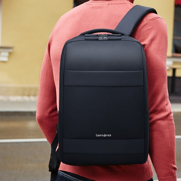 双肩包电脑包男士15.6英寸商务背包旅行包苹果笔记本书包 TX5黑色