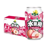 JIANLIBAO 健力宝 第五季水蜜桃口味水果饮料310ml×24罐整箱