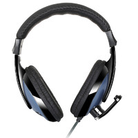 senicc 声丽 ST-2102 耳罩式头戴式降噪有线耳机 蓝黑色 3.5mm