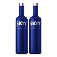 SKYY 深藍 藍天伏特加 原瓶進口洋酒烈酒 深藍伏特加 750mL 2瓶