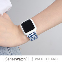 iSeriseWatch iserisewatch适用iwatch6表带apple watch5代尼龙表带苹果手表7表带se/1/2/3/4编织38/42/44/40创意潮新款ins
