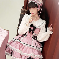 甜心贩售机 Lolita洛丽塔 树莓奶糕 jsk连衣裙 粉色