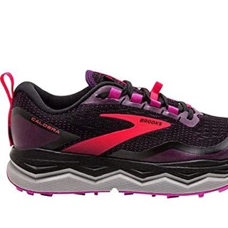 BROOKS 布鲁克斯 Caldera 5 中性越野跑鞋 黑色/紫红色/紫色 38