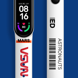 涵众润生 小米手环5/6代 NASA硅胶表带