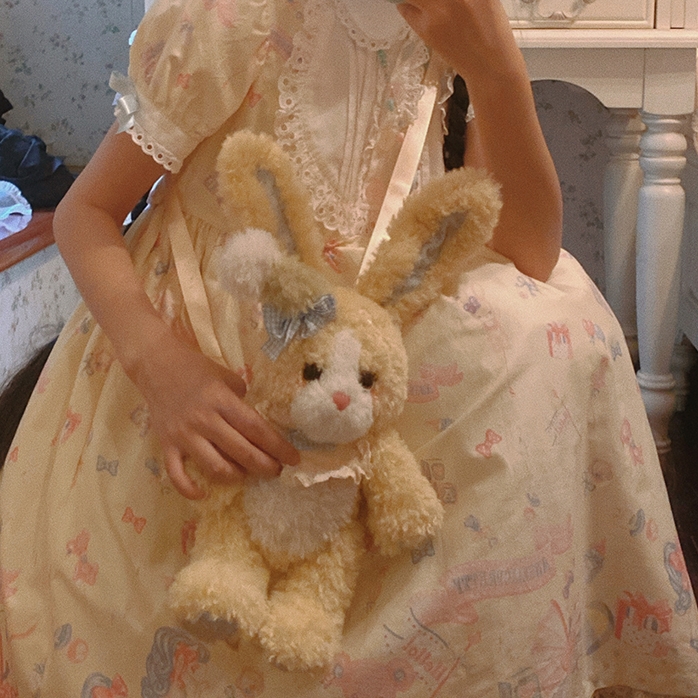 仲夏物语 Lolita洛丽塔 momo兔子玩偶包 粉色