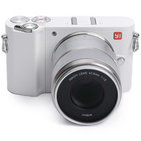 YI 小蚁 M1 M4/3画幅 微单相机 白色 12-40mm F3.5 变焦镜头+42.5mm F1.8 定焦镜头 双头套机