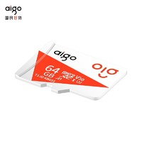 aigo 爱国者 TF MicroSD存储卡 U1 C10 A1 T1JD 高速版 64GB