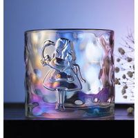 大英博物馆 爱丽丝漫游奇境系列 梦幻炫彩浮雕玻璃杯