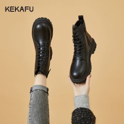 马丁靴短靴 珂卡芙马丁靴女秋冬季加绒短靴21年新款小个子增高厚底爆款单靴多少钱 什么值得买 马丁靴短靴 珂卡芙马丁靴女秋冬季加绒短靴21年新款小个子增高厚底爆款单靴多少钱 什么值得买