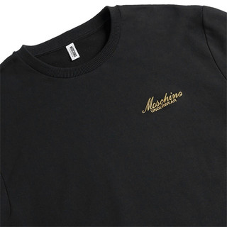 MOSCHINO 莫斯奇诺 GOLD EMBROIDERY系列 男士圆领卫衣 A1712 8106 0555 黑色 M