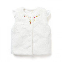 balabala 巴拉巴拉 208122101002-10302 女童马甲 米白 90cm