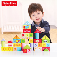 Fisher-Price 木制积木玩具儿童益智宝宝婴儿1-2岁3-6周岁男孩女孩早教拼装