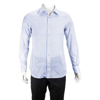 Ermenegildo Zegna Long Sleeve Cotton Twill Shirt