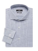 Jason Geometric-Print Slim-Fit Dress Shirt