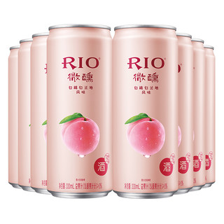 RIO 锐澳 微醺 鸡尾酒 白桃白兰地风味 330ml*8罐