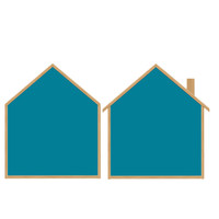 明航 SH-064H 可移胶磁性黑板墙 单房子款 80*120cm 孔雀蓝