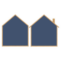 明航 SH-064H 可移胶磁性黑板墙 单房子款 90*110cm 黛灰色