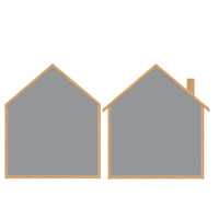 明航 SH-064H 可移胶磁性黑板墙 单房子款 90*110cm 静灰色