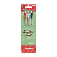 uni 三菱铅笔 UMN-S 按动中性笔 限定款 美术餐馆 0.5mm 3支装