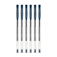 uni 三菱铅笔 UM-100 拔帽中性笔 蓝黑色 0.5mm 6支装