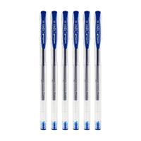 uni 三菱铅笔 UM-100 拔帽中性笔 蓝色 0.5mm 6支装