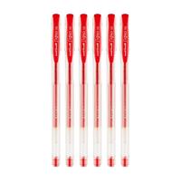 uni 三菱铅笔 UM-100 拔帽中性笔 红色 0.5mm 6支装