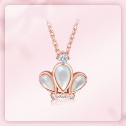 chowtaiseng周大生s925银皇冠造型项链套链