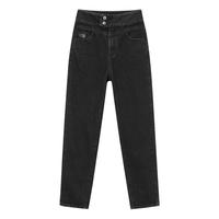 PEACEBIRD WOMEN 太平鸟女装 女士牛仔长裤 AWHAA459789 黑色 S