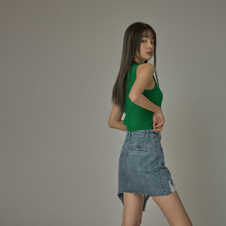 CHUU纯色吊带辣妹女2021夏季新款时尚针织外穿小背心